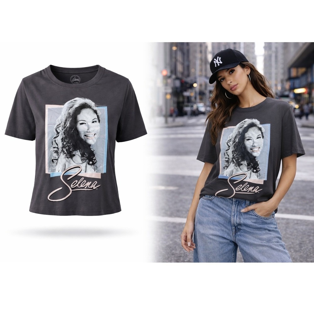 Authentic Selena official merchandise graphic t-shirt featuring a portrait print